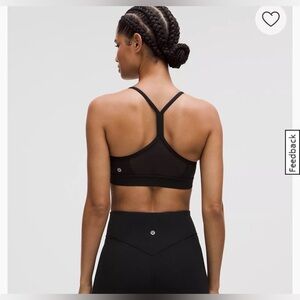 Lululemon Athletica Black Flow Y Sports Bra -No Padding